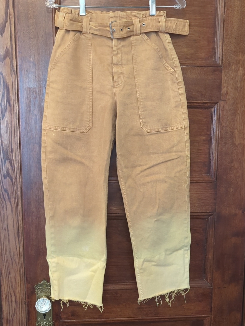 A.L.C. Dip-Dyed Wide Leg Pants Sample | Size 25 | | Yellow